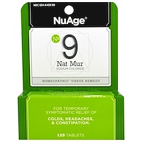 NuAge, № 9 Nat Mur (хлорид натрия), 125 таблеток - изображение
