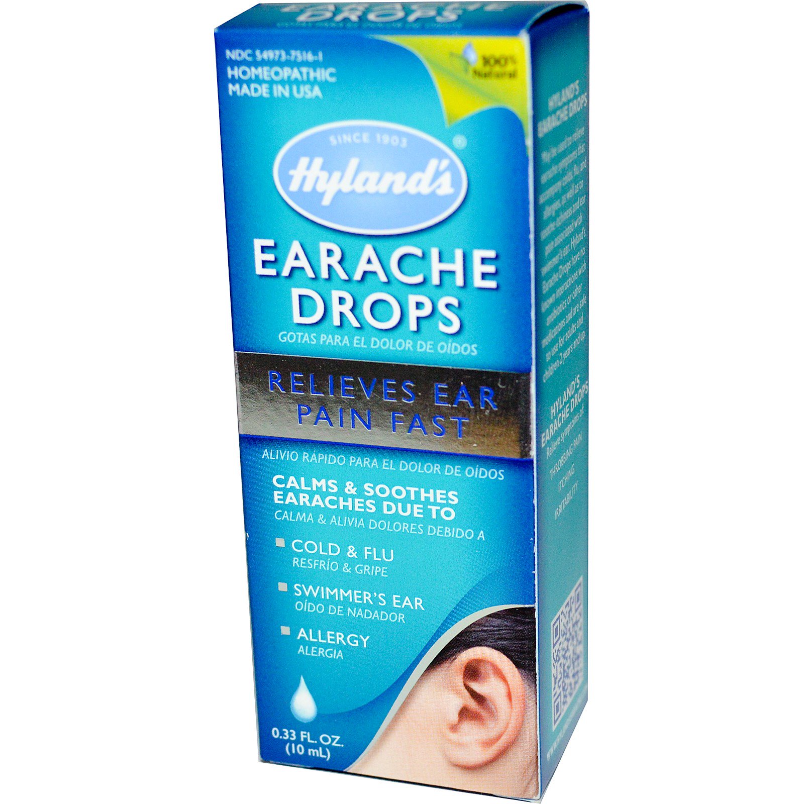 Hyland's, Earache Drops, 0.33 fl oz (10 ml) - iHerb.com