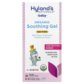 Hyland's Naturals, Gel calmante orgánico para bebés, Durante el día, Más de 2 meses, Cereza orgánica`` 15 g (0,53 oz)