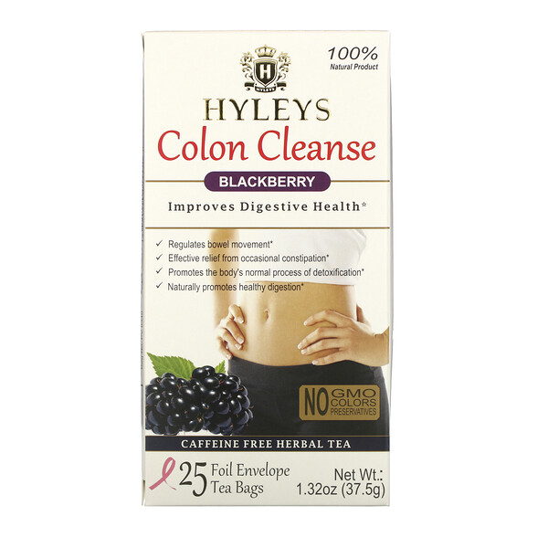 Hyleys Tea, Colon Cleanse, Blackberry , 25 Tea Bags, 1.32 oz (37.5 g