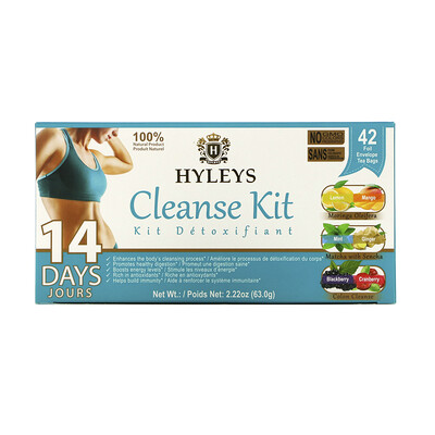 Hyleys Tea 14 Days Cleanse Kit, 42 Tea Bags, 2.22 oz (63 g)