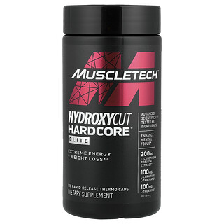 MuscleTech, Hardcore® Elite, 110 Cápsulas Térmicas de Liberação Rápida