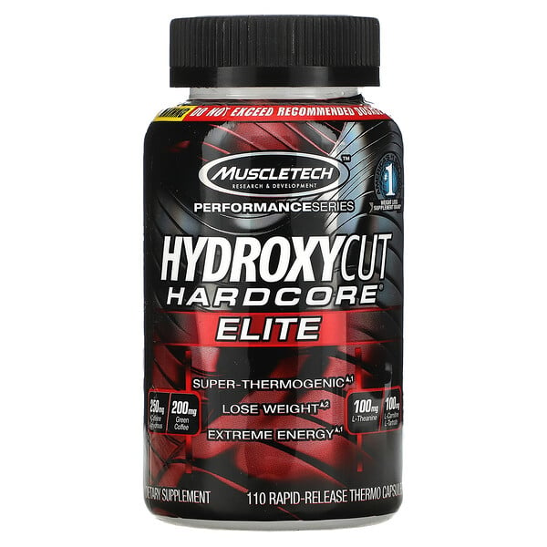 Hydroxycut‏, سلسلة الأداء، Hardcore Elite، 110 كبسولة حرارية سريعة الانطلاق