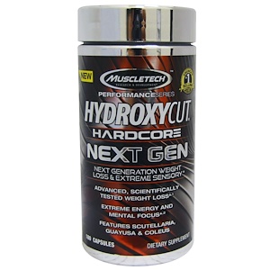 Hydroxycut, Hardcore Next Gen, для похудения, 180 капсул