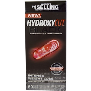 Hydroxycut, Черный, 60 жидких капсул с быстрым высвобождением