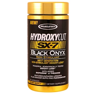 Хайдроксикат, SX-7, Black Onyx, Non-Stimulant Weight Loss, 80 Capsules отзывы