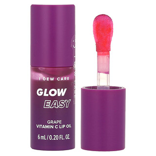 I Dew Care, Glow Easy，維生素 C 唇油，葡萄味，0.20 液量盎司（6 毫升）