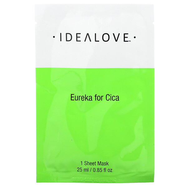 Idealove, Eureka for Cica，1 片美容面膜，0.85 液量盎司（25 毫升）