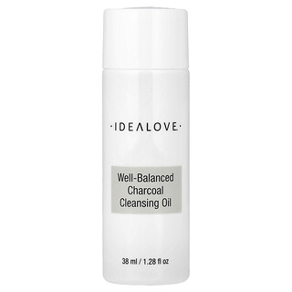 Idealove, Aceite de limpieza de carbón vegetal equilibrado, Tamaño de prueba, 38 ml (1,28 oz. líq.)