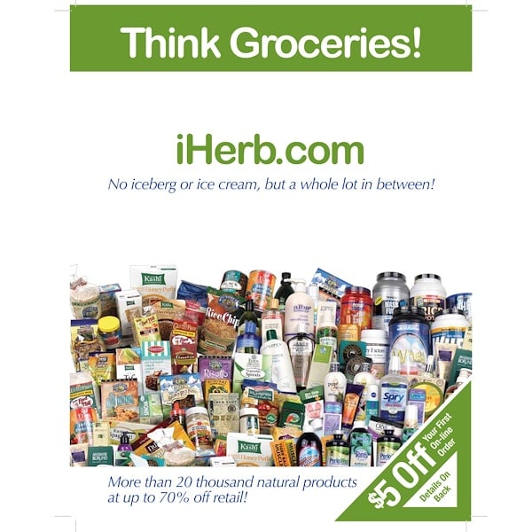 Iherb Goods Iherb Promotional Material Think Groceries Flyer Pack 100 Flyers Iherb