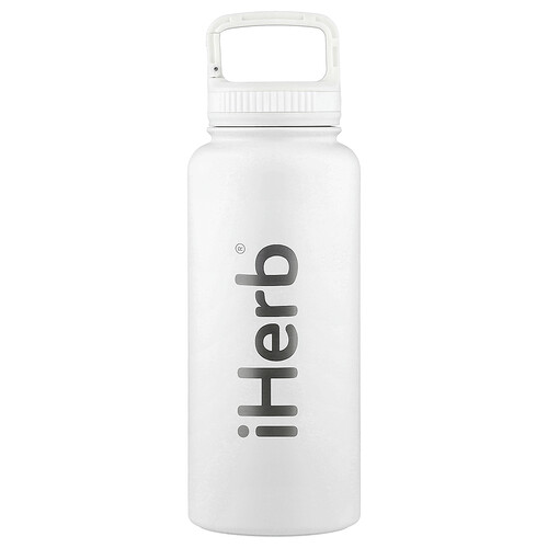 Iherb Goods iHerb® Bohtal Insulated Sports Bottle, White, 32 oz (960 ml)