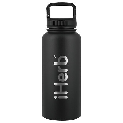 Product Image for iHerb Goods, iHerb Bohtal Insulated Sports Bottle, Black, 32 oz (960 ml)