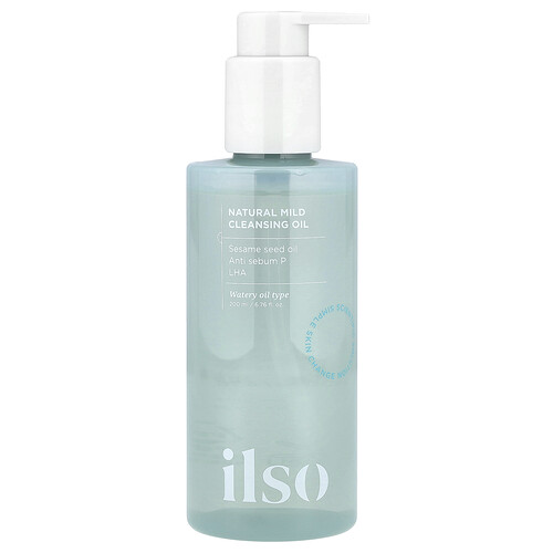 ilso, Natural Mild Cleansing Oil, natürliches mildes Reinigungsöl, 200 ml (6,76 fl. oz.)