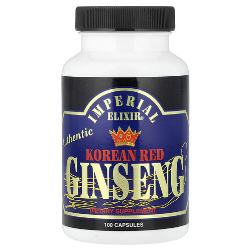 Imperial Elixir Korean Red Ginseng, 100 Capsules (300 mg per Capsule)