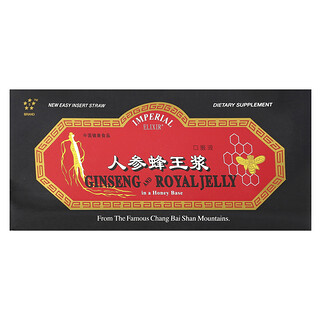 Imperial Elixir, Ginseng och bidrottninggelé, 30 flaskor, 10 ml styck
