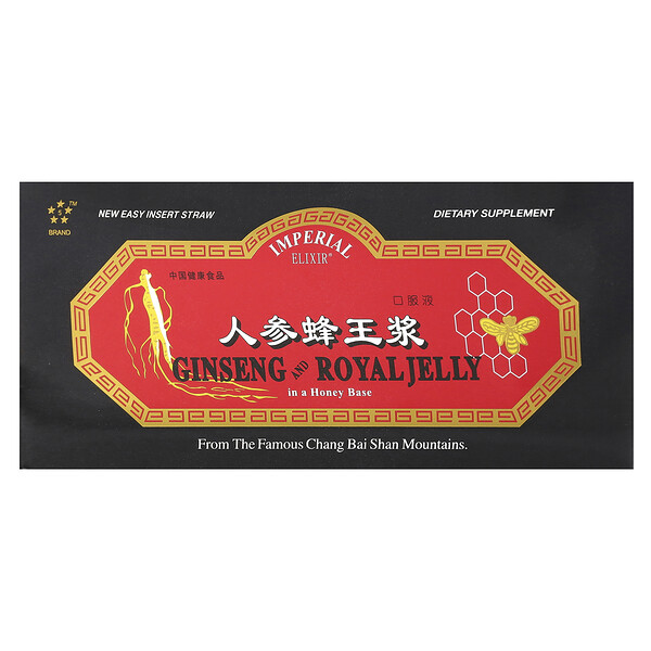 Imperial Elixir Ginseng and Royal Jelly, 30 Bottles, 0.34 fl oz (10 ml) Each