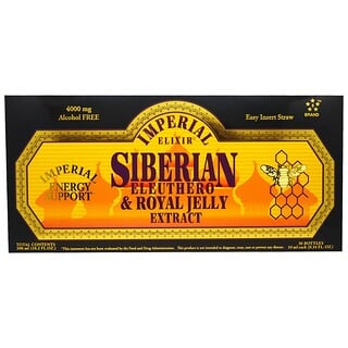 Imperial Elixir, Sibirischer Ginseng & Königliches Gelee-Extrakt, Alkoholfrei, 4000 mg, 30 Flaschen, jeweils 0,34 fl oz (10 ml)