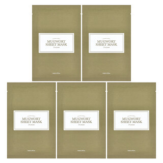 I'm From, Mugwort Beauty Sheet Mask, 5 Sheets, 0.77 fl oz (23 ml) Each