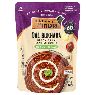 Product Image for Kitchens of India, Dal Bukhara, Black Gram Lentils Curry, Mild, 10 oz (285 g)