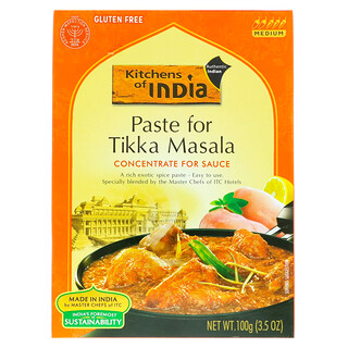 Kitchens of India, Pâte pour Tikka Masala, concentré pour sauce, moyen, 100 g (3,5 oz)