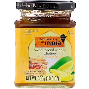 Отзывы о Китченс оф индия, Sweet Sliced Mango Chutney, Sweet & Sour Relish, Mild, 10.5 oz (300 g)