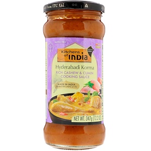 Отзывы о Китченс оф индия, Hyderabadi Korma, Rich Cashew & Cumin Cooking Sauce, Medium, 12.2 oz (347 g)