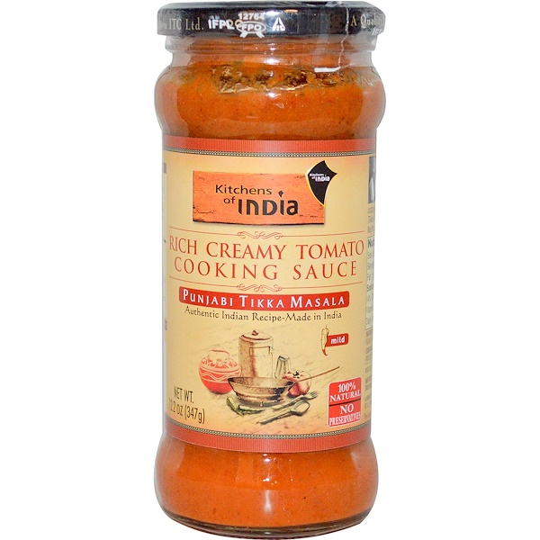 Kitchens of India, Густой сливочный томатный соус, мягкий, 12,2 унции (347 г)
