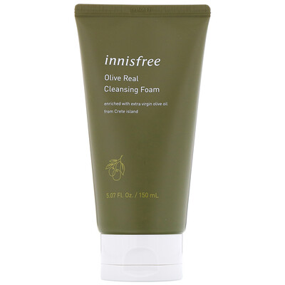 Innisfree Olive Real Cleansing Foam, 5.07 fl oz (150 ml)