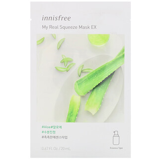 Innisfree, 我的真萃美容面膜 EX，芦荟，1 片，0.67 盎司（20 毫升）