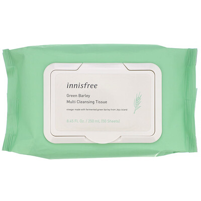 Innisfree Green Barley, Multi-Cleansing Tissue, 50 Sheets, 8.45 fl oz (250 ml)
