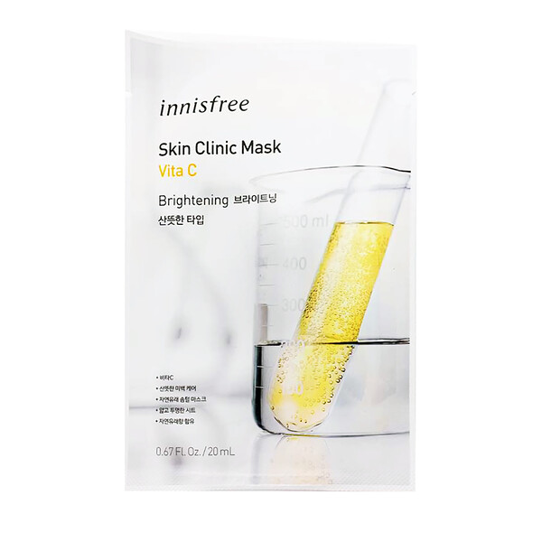 Skin Clinic Beauty Mask, Vita C, Brightening, 1 Sheet, 0.67 fl oz (20 ml)