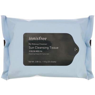 Innisfree My Makeup Cleanser, Sun Cleansing Tissue, 20 Sheets, 3.88 oz (110 g)