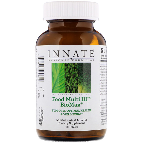 Innate Response Formulas, Food Multi III BioMax, 90 Tabletten (Discontinued Item)