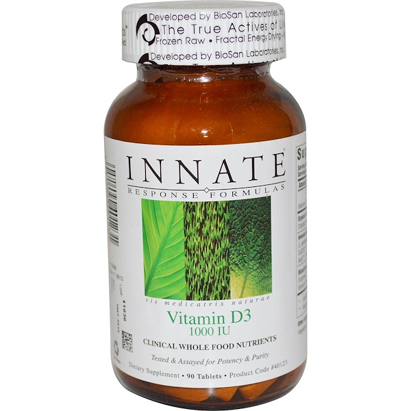 Innate Response Formulas, Vitamin D3, 1000 IU, 90 Tablets (Discontinued Item) 