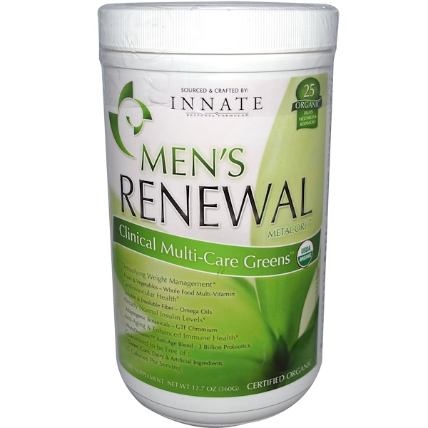 Innate Response Formulas, Men's Renewal MetaCore, Clinical Multi-Care Greens, 12.7 oz (360 g) (Discontinued Item) 