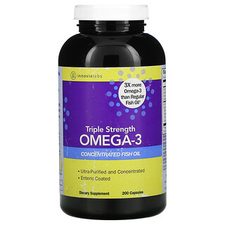 InnovixLabs, Omega-3 Triple force, 200 capsules