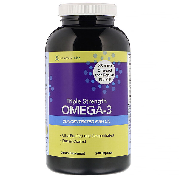 InnovixLabs, Triple Strength Omega-3, 200 Capsules - iHerb