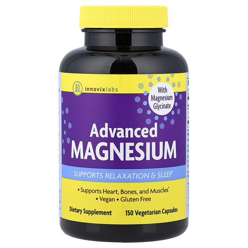 InnovixLabs, Advanced Magnesium, verbessertes Magnesium, 150 pflanzliche Kapseln (105 mg pro Kapsel)