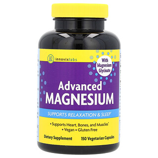 InnovixLabs, Advanced Magnesium, verbessertes Magnesium, 150 pflanzliche Kapseln (105 mg pro Kapsel)