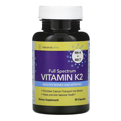 InnovixLabs полный спектр витаминов K2, 90 капсул