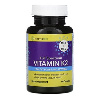 InnovixLabs, Vitamina K2 de amplio espectro, 90 cápsulas