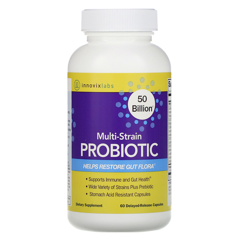 InnovixLabs, MultiStrain Probiotic, 50 Billion, 60 DelayedRelease