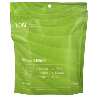 ION Intelligence of Nature, Fókuszált Elme, Matcha, 20 db-os csomag, 3,8 g/db