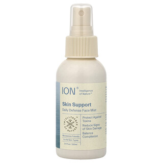ION Intelligence of Nature, Hudstöd, dagligt försvarande ansiktsspray, för alla hudtyper, 100 ml
