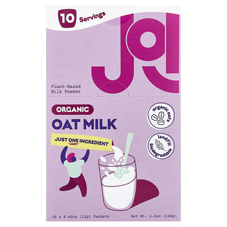 JOI, Susu Tepung Oat Organik, 10 Peket, 0.42 oz (12 g) Setiap satu