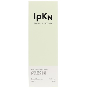 IPKN, Color Correcting Primer SPF 15, Green, 1.35 fl oz (40 ml)