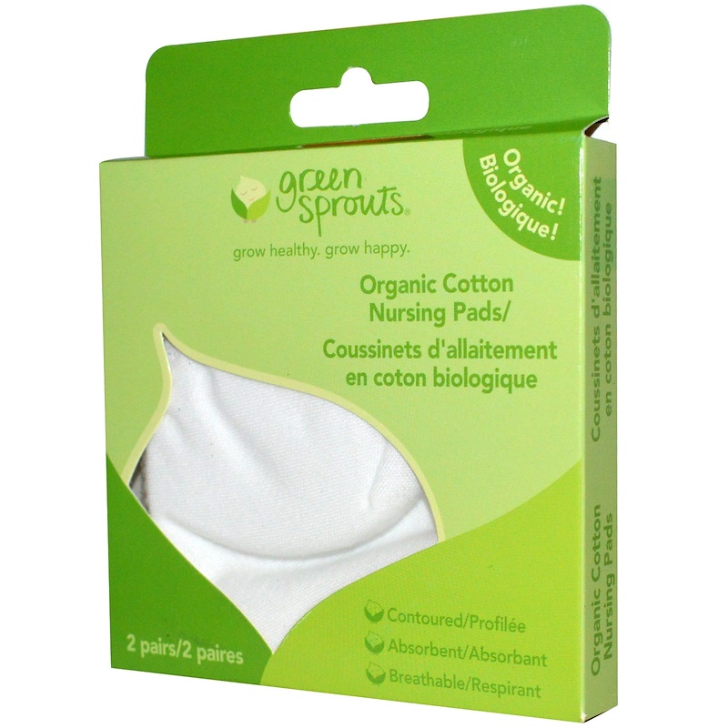 i play Inc., Green Sprouts, Organic Cotton Nursing Pads, 2 Pairs iHerb