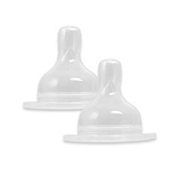 iPlay Inc., Green Sprouts, Silicone Nipple, Slow Flow, 0-6 Months, 2 Pack (Discontinued Item) 