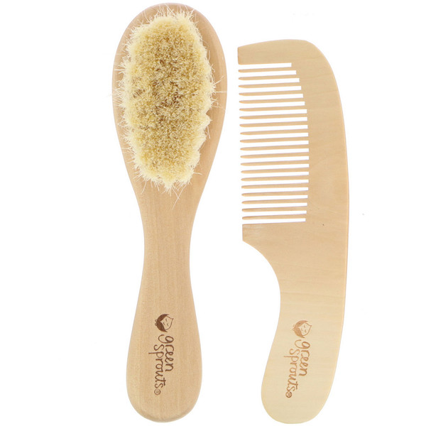i play Inc., Green Sprouts, Brush &amp; Comb Set, 2 Piece Set