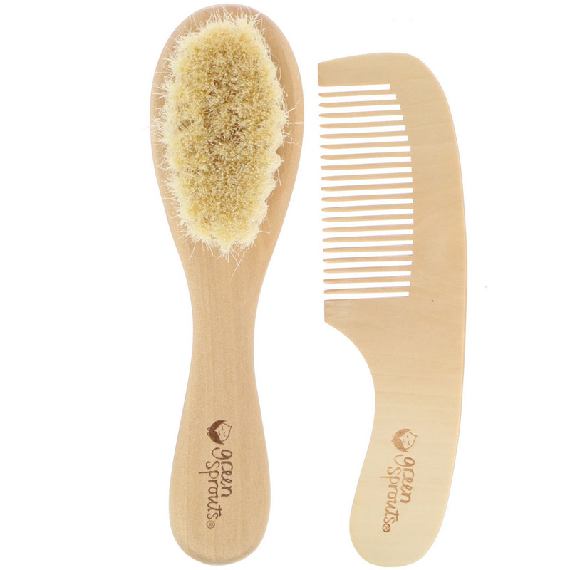 i play Inc., Green Sprouts, Brush &amp; Comb Set, 2 Piece Set